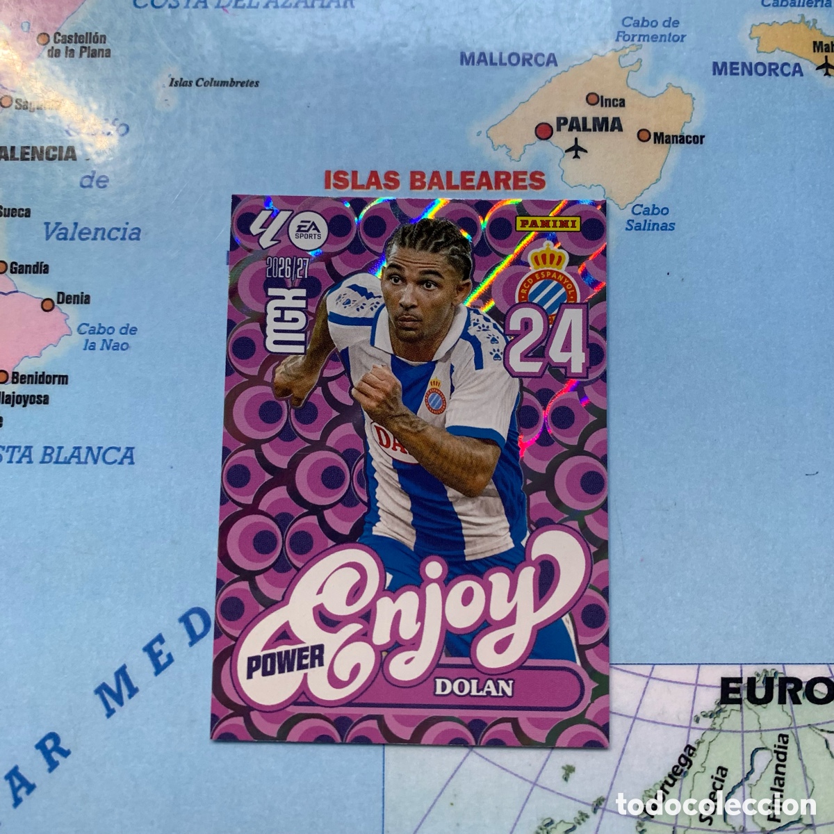 Cromos de f&uacute;tbol: Dolan serie enjoy power n&uacute;mero 382P del Espa&ntilde;ol megacracks 26-27 2026-2027