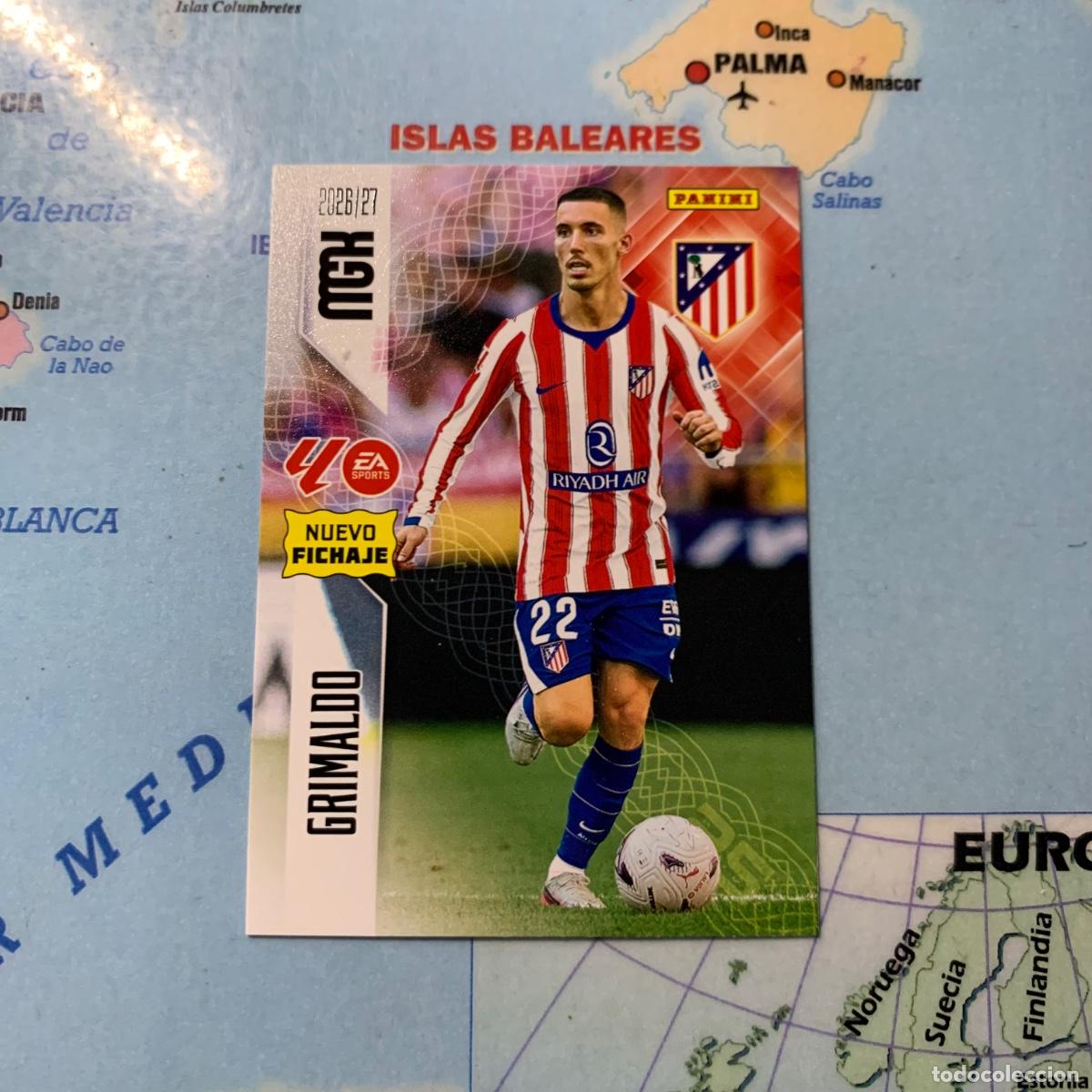 Cromos de f&uacute;tbol: Grimaldo nuevo fichaje n&uacute;mero 459 Del Atl&eacute;tico de Madrid megacracks 26-27 2026-2027