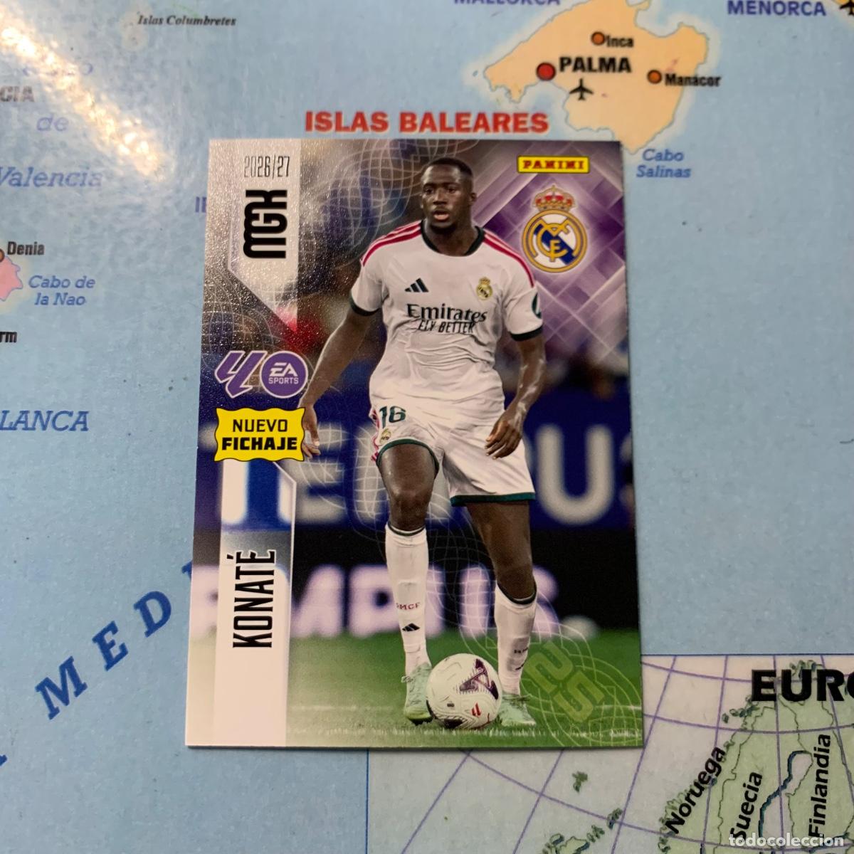 Cromos de f&uacute;tbol: Konate nuevo fichaje n&uacute;mero 464 Del Real Madrid megacracks 26-27 2026-2027