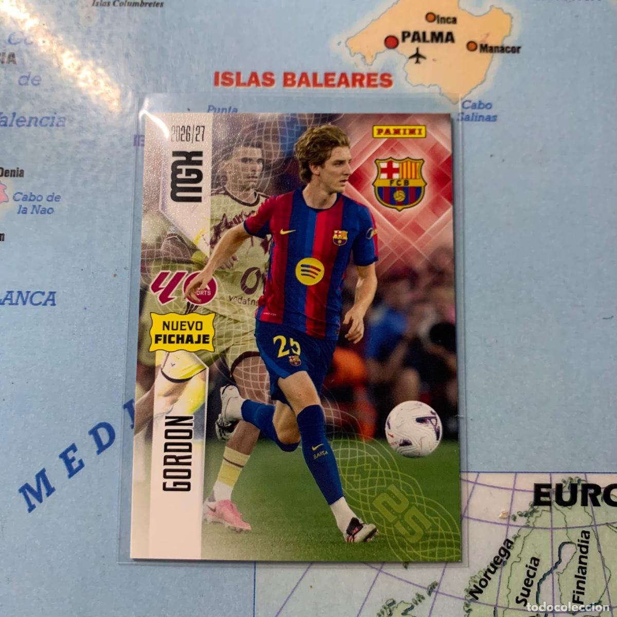 Cromos de f&uacute;tbol: Gordon nuevo fichaje n&uacute;mero 468 Del Barcelona megacracks 26-27 2026-2027
