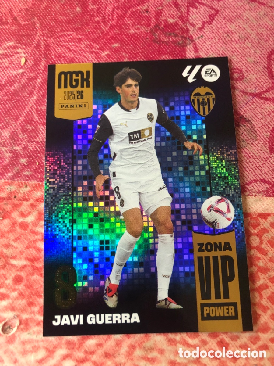 Cromos de f&uacute;tbol: P398 javi guerra valencia zona vip power megacracks 2025 2026 25 26 trading card