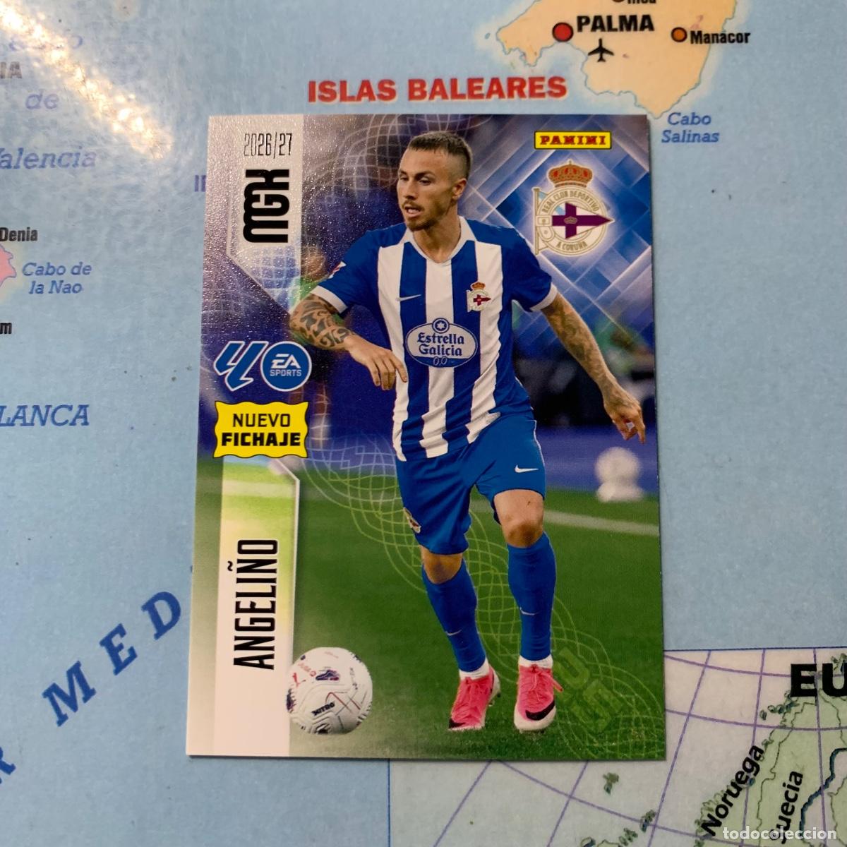 Cromos de f&uacute;tbol: Angeli&ntilde;o nuevo fichaje n&uacute;mero 471 Del Deportivo de La Coru&ntilde;a megacracks 26-27 2026-2027