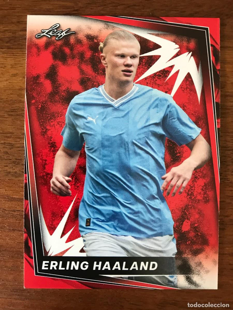 Cromos de f&uacute;tbol: ERLING HAALAND - MANCHESTER CITY - RED - LEAF 2024 24