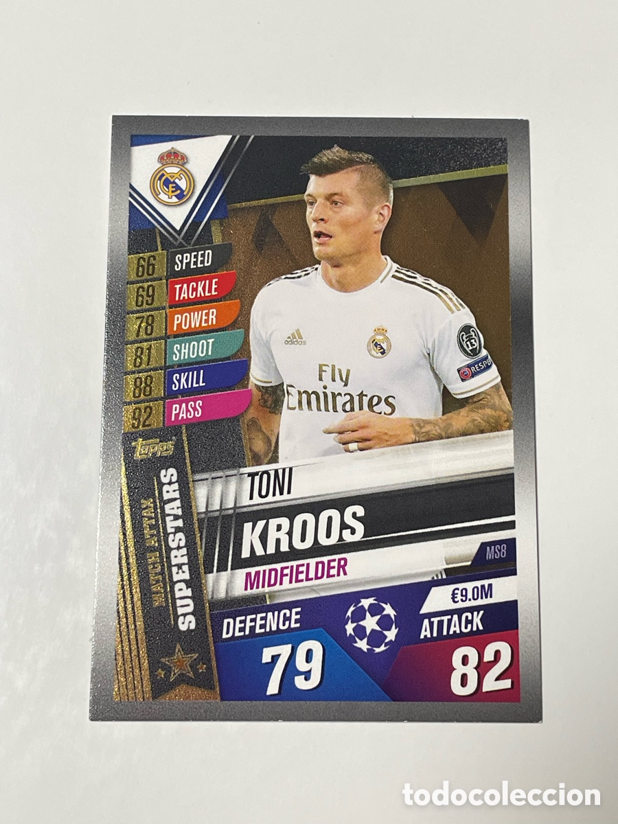 Cromos de f&uacute;tbol: Toni Kroos Real Madrid Topps Match Attax 19/20 #MS8