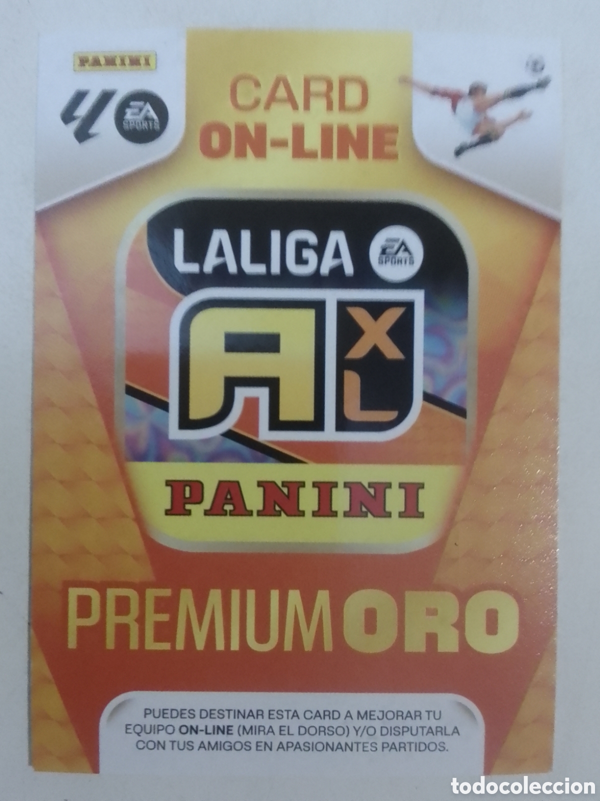 Cromos de f&uacute;tbol: Adrenalyn XL 2025-26 CARD On - Line Premium Oro.