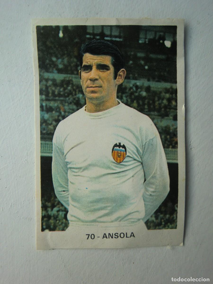 Cromos de f&uacute;tbol: Cromo f&uacute;tbol CAMPEONATOS NACIONALES Y M&Eacute;JICO 70-71 1970-1971 de RUIZ ROMERO: ANSOLA (Valencia) N&ordm; 70