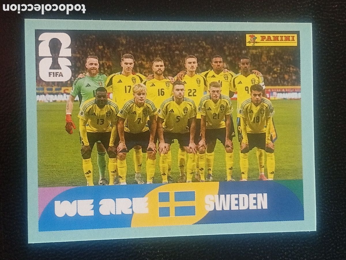 Cromos de f&uacute;tbol: SWE 13 equipo SVERIGE SUECIA MUNDIAL F&Uacute;TBOL 2026 FIFA WORLD CUP PANINI CROMO STICKER SWE13