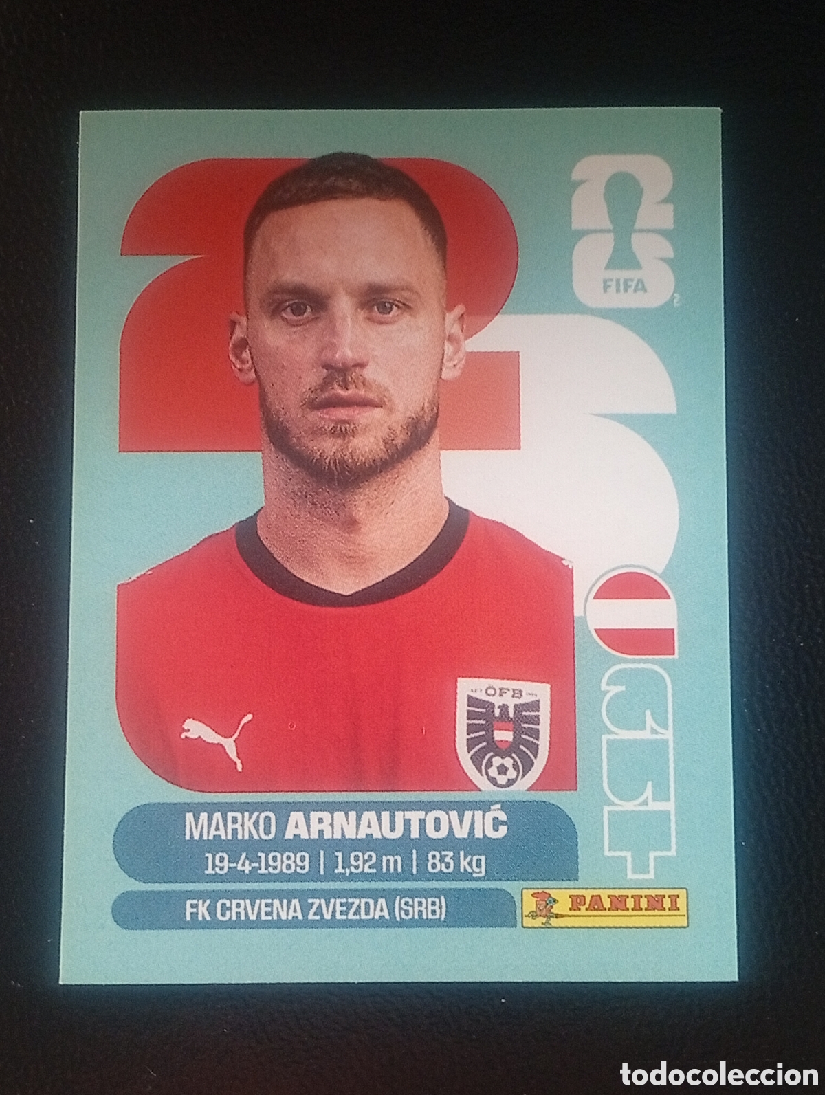 Cromos de f&uacute;tbol: AUT 20 AUSTRIA MUNDIAL F&Uacute;TBOL 2026 FIFA WORLD CUP PANINI CROMO STICKER AUT20