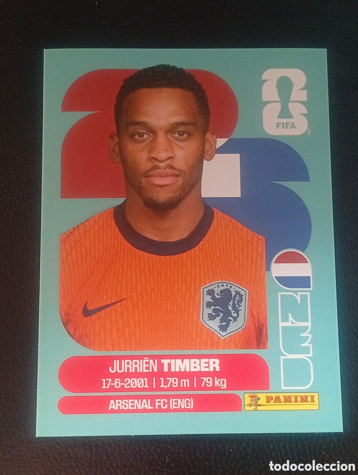 Cromos de f&uacute;tbol: NED 5 TIMBER HOLANDA MUNDIAL F&Uacute;TBOL 2026 FIFA WORLD CUP PANINI CROMO STICKER NED5
