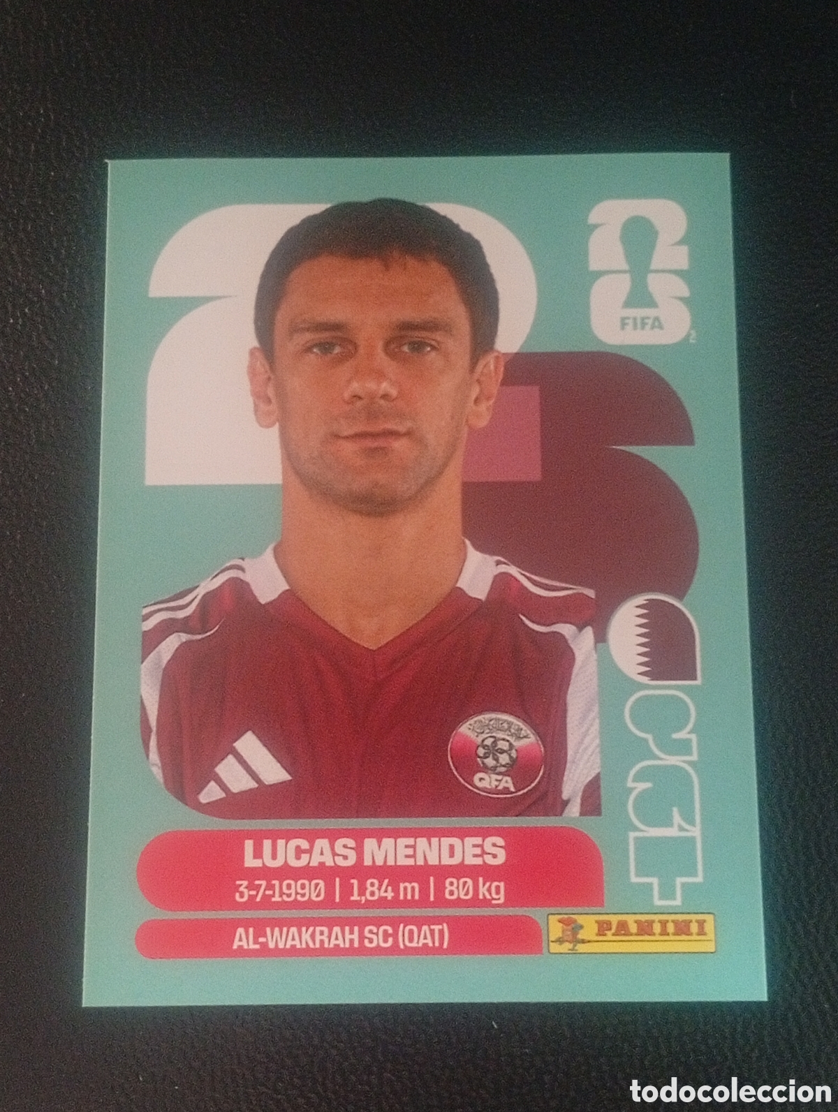 Cromos de f&uacute;tbol: QAT 4 LUCAS MENDES QATAR MUNDIAL F&Uacute;TBOL 2026 FIFA WORLD CUP PANINI CROMO STICKER QAT4