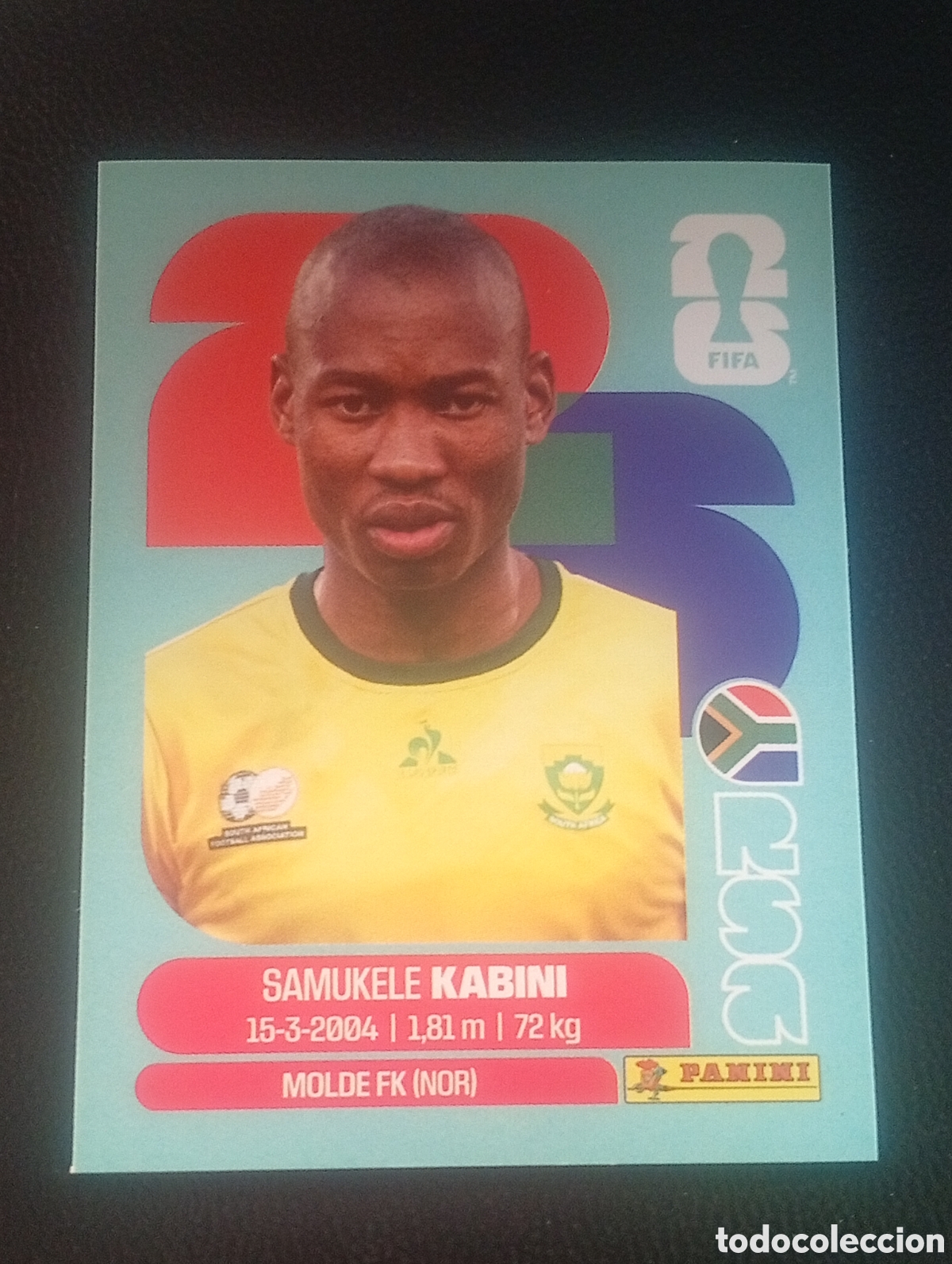 Cromos de f&uacute;tbol: RSA 5 KABINI SOUTH AFRICA SUR MUNDIAL F&Uacute;TBOL 2026 FIFA WORLD CUP PANINI CROMO STICKER RSA5
