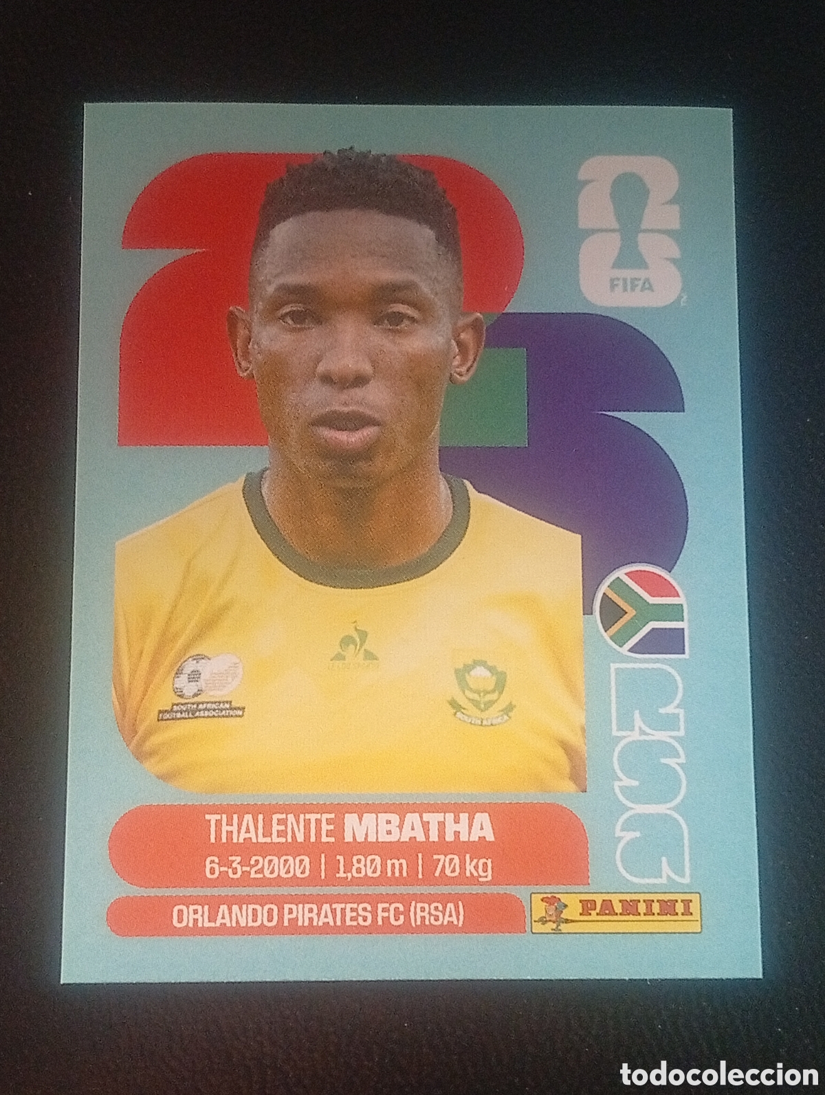 Cromos de f&uacute;tbol: RSA 12 MBATHA SOUTH AFRICA SUR MUNDIAL F&Uacute;TBOL 2026 FIFA WORLD CUP PANINI CROMO STICKER RSA12