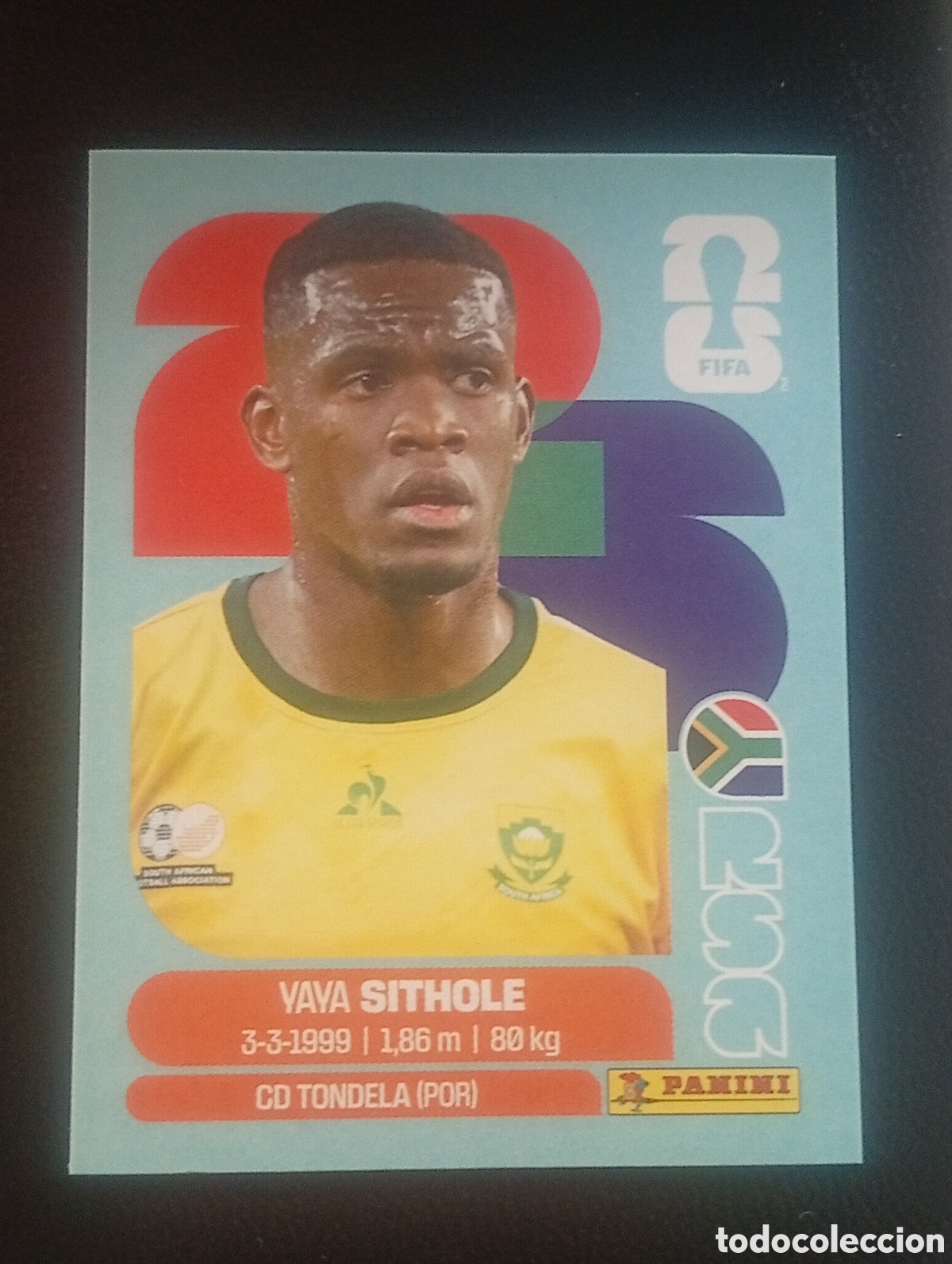 Cromos de f&uacute;tbol: RSA 15 SITHOLE SOUTH AFRICA SUR MUNDIAL F&Uacute;TBOL 2026 FIFA WORLD CUP PANINI CROMO STICKER RSA15