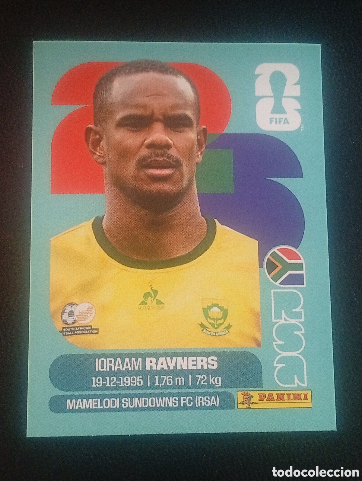 Cromos de f&uacute;tbol: RSA 18 RAYNERS SOUTH AFRICA SUR MUNDIAL F&Uacute;TBOL 2026 FIFA WORLD CUP PANINI CROMO STICKER RSA18
