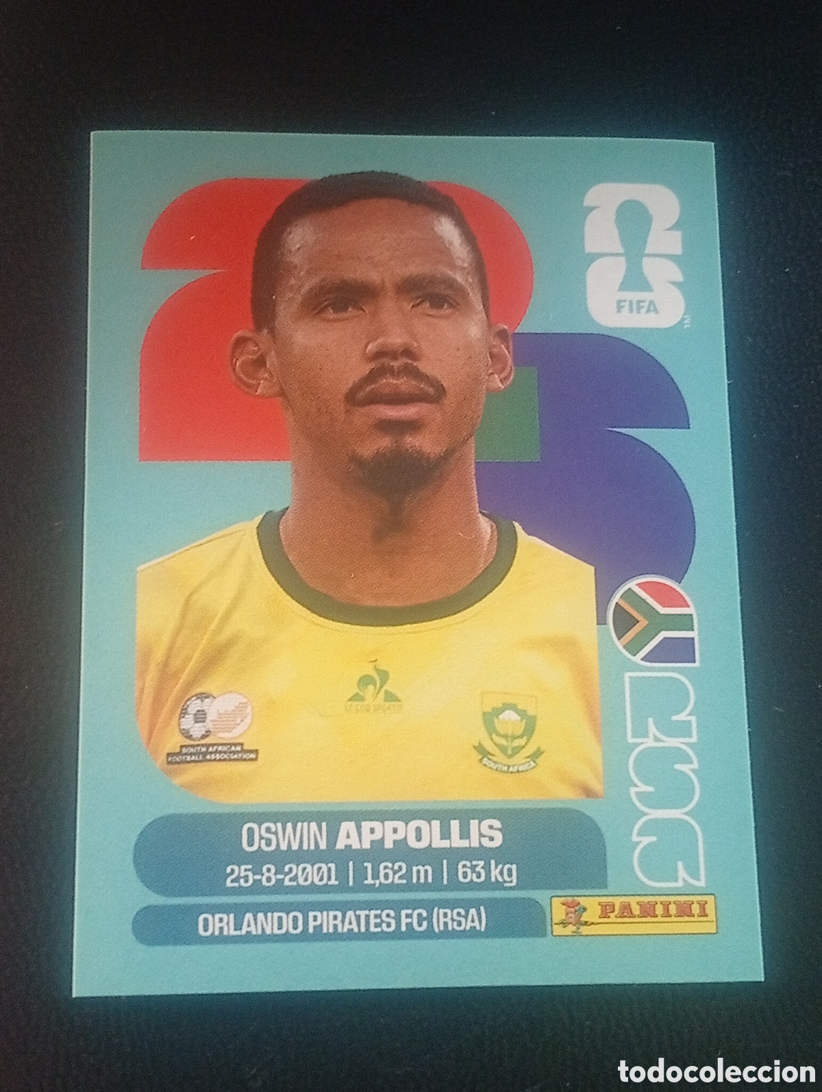 Cromos de f&uacute;tbol: RSA 20 APPOLLIS SOUTH AFRICA SUR MUNDIAL F&Uacute;TBOL 2026 FIFA WORLD CUP PANINI CROMO STICKER RSA20