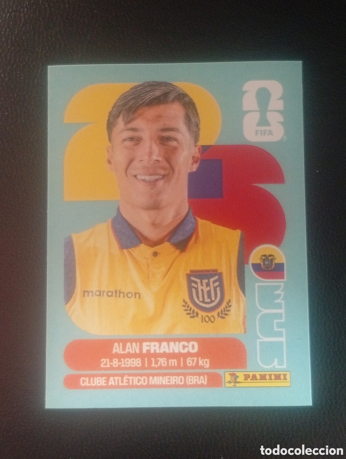 Cromos de f&uacute;tbol: ECU 10 ALAN FRANCO ECUADOR MUNDIAL F&Uacute;TBOL 2026 FIFA WORLD CUP PANINI CROMO STICKER ECU10