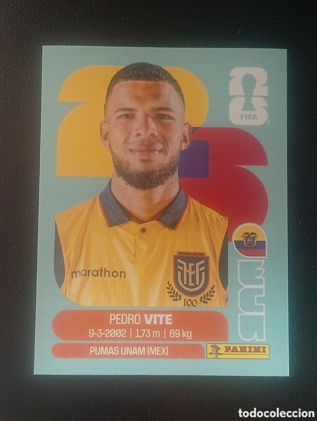 Cromos de f&uacute;tbol: ECU 12 PEDRO VITE ECUADOR MUNDIAL F&Uacute;TBOL 2026 FIFA WORLD CUP PANINI CROMO STICKER ECU12