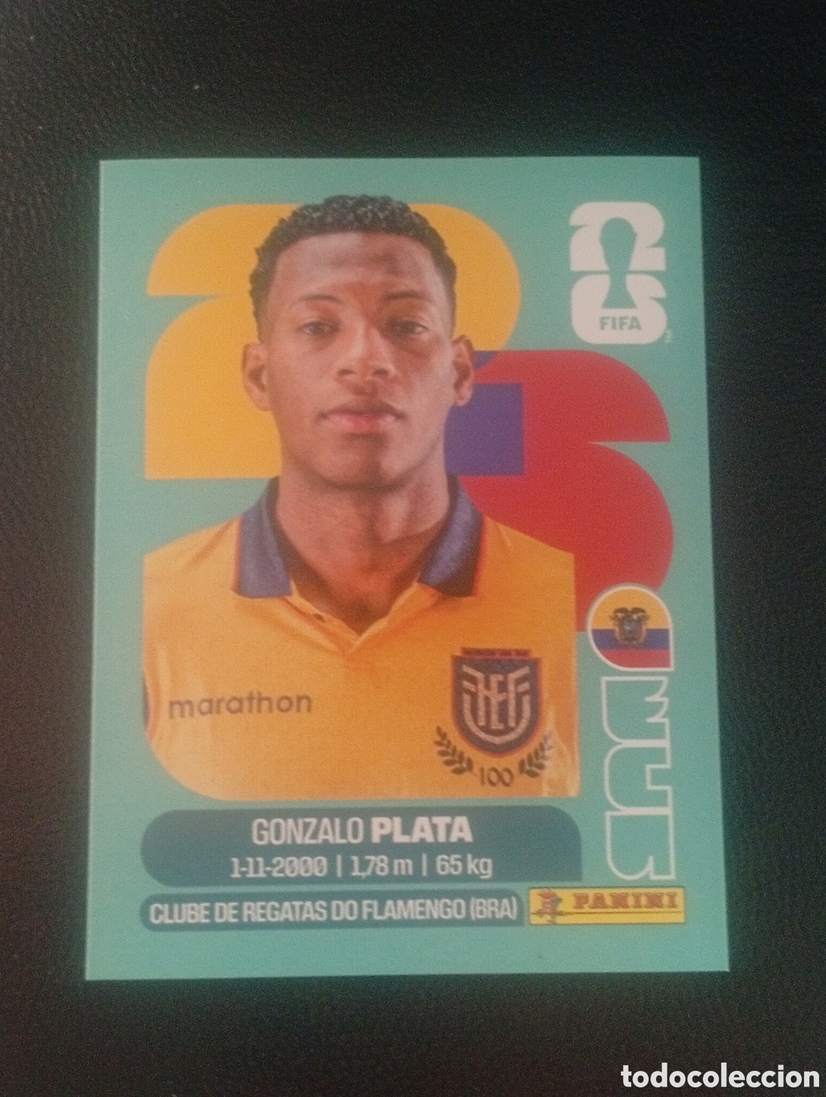 Cromos de f&uacute;tbol: ECU 16 GONZALO PLATA ECUADOR MUNDIAL F&Uacute;TBOL 2026 FIFA WORLD CUP PANINI CROMO STICKER ECU16