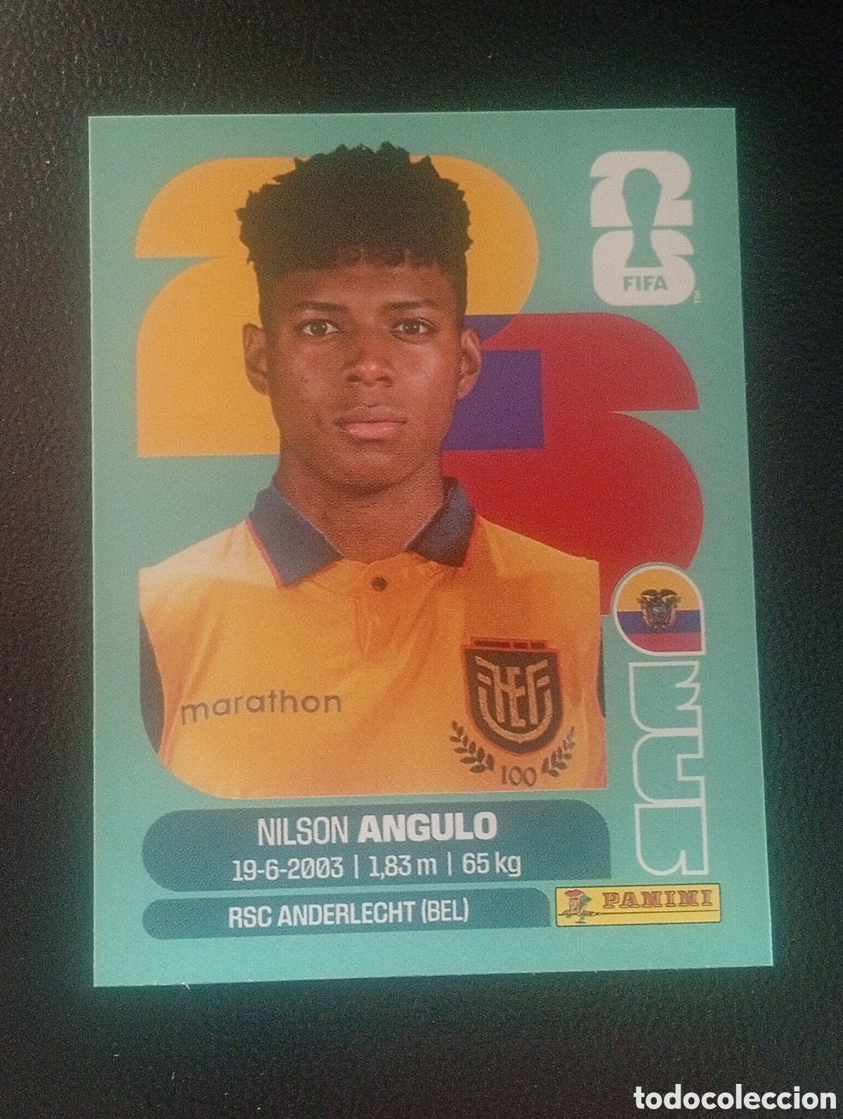 Cromos de f&uacute;tbol: ECU 17 &Aacute;NGULO ECUADOR MUNDIAL F&Uacute;TBOL 2026 FIFA WORLD CUP PANINI CROMO STICKER ECU17