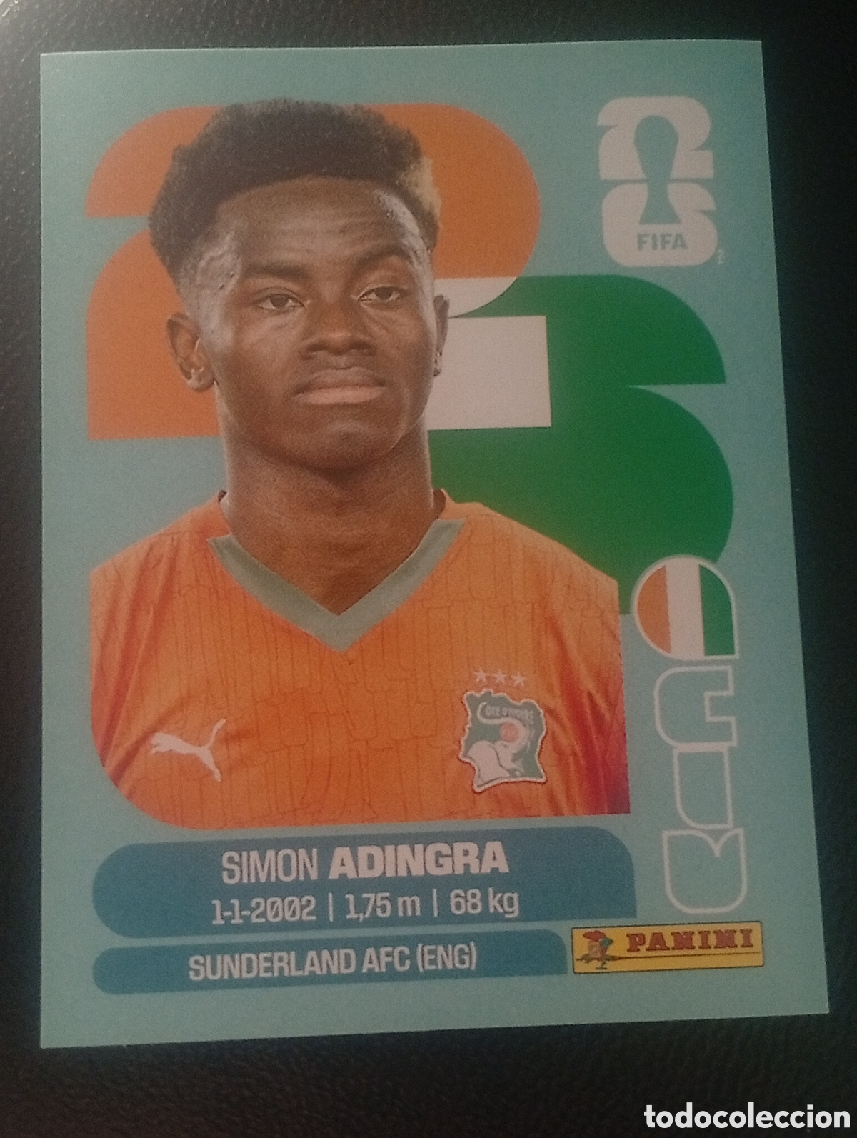 Cromos de f&uacute;tbol: CIV 17 ADINGRA COSTA MARFIL MUNDIAL F&Uacute;TBOL 2026 FIFA WORLD CUP PANINI CROMO STICKER CIV17