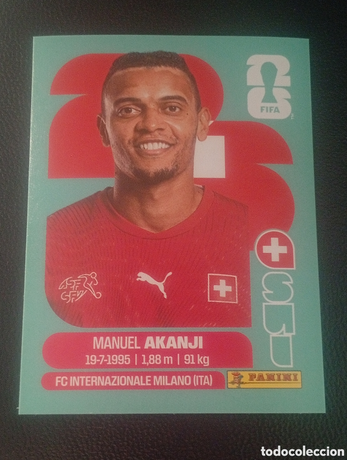 Cromos de f&uacute;tbol: SUI 4 AKANJI SUIZA MUNDIAL F&Uacute;TBOL 2026 FIFA WORLD CUP PANINI CROMO STICKER SUI4