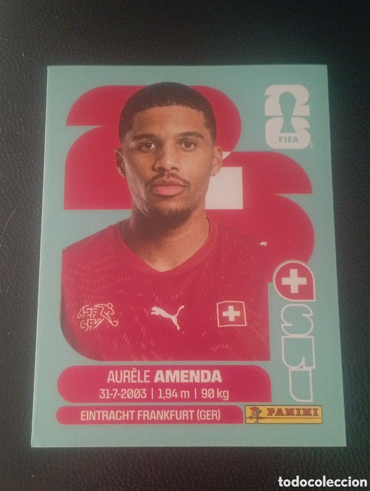 Cromos de f&uacute;tbol: SUI 7 AMENDA SUIZA MUNDIAL F&Uacute;TBOL 2026 FIFA WORLD CUP PANINI CROMO STICKER SUI7