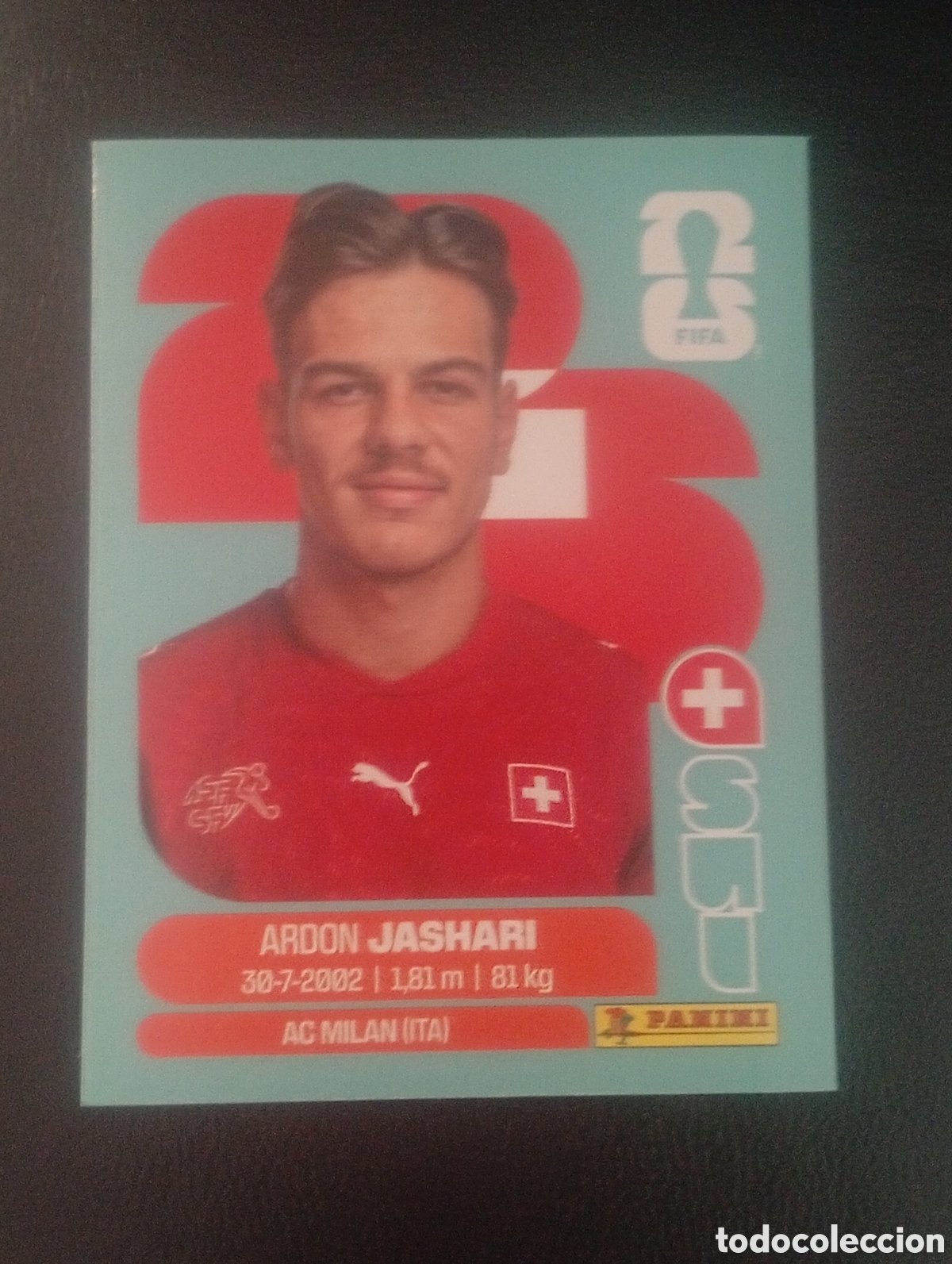 Cromos de f&uacute;tbol: SUI 14 JASHARI SUIZA MUNDIAL F&Uacute;TBOL 2026 FIFA WORLD CUP PANINI CROMO STICKER SUI14