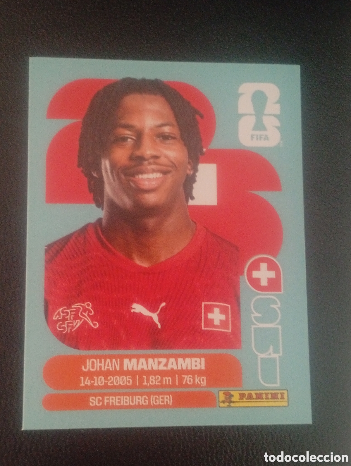 Cromos de f&uacute;tbol: SUI 15 MANZAMBI SUIZA MUNDIAL F&Uacute;TBOL 2026 FIFA WORLD CUP PANINI CROMO STICKER SUI15