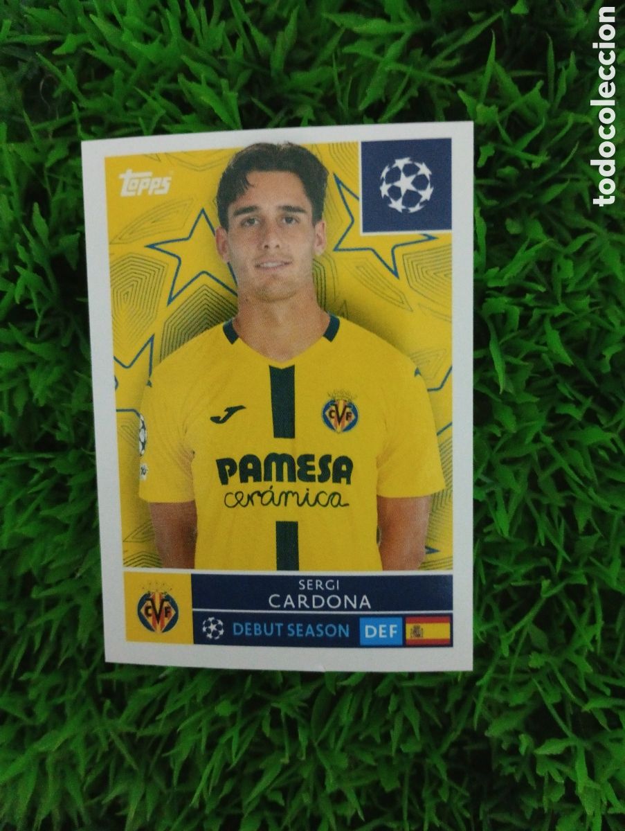 Cromos de f&uacute;tbol: Cardona Villarreal Champions League 25-26 # 469 NUNCA PEGADO