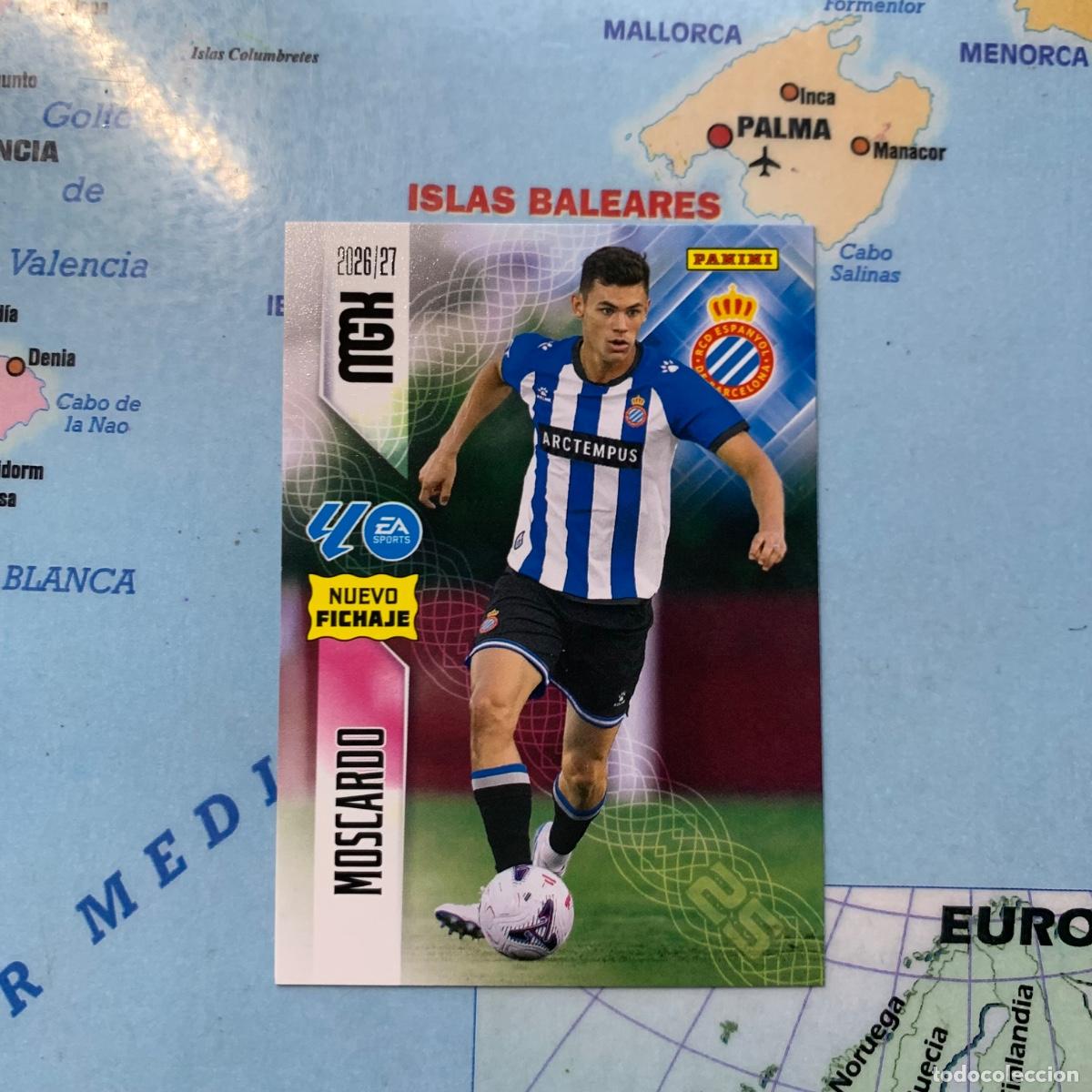 Cromos de f&uacute;tbol: Moscardo nuevo fichaje n&uacute;mero 482 Del Espa&ntilde;ol megacracks 26-27 2026-2027