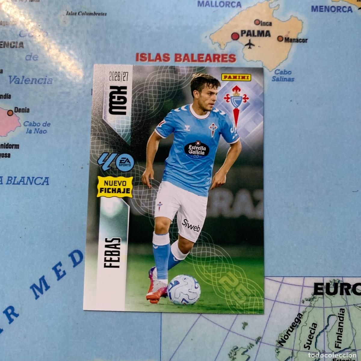 Cromos de f&uacute;tbol: Febas nuevo fichaje n&uacute;mero 484 Del Celta de Vigo megacracks 26-27 2026-2027