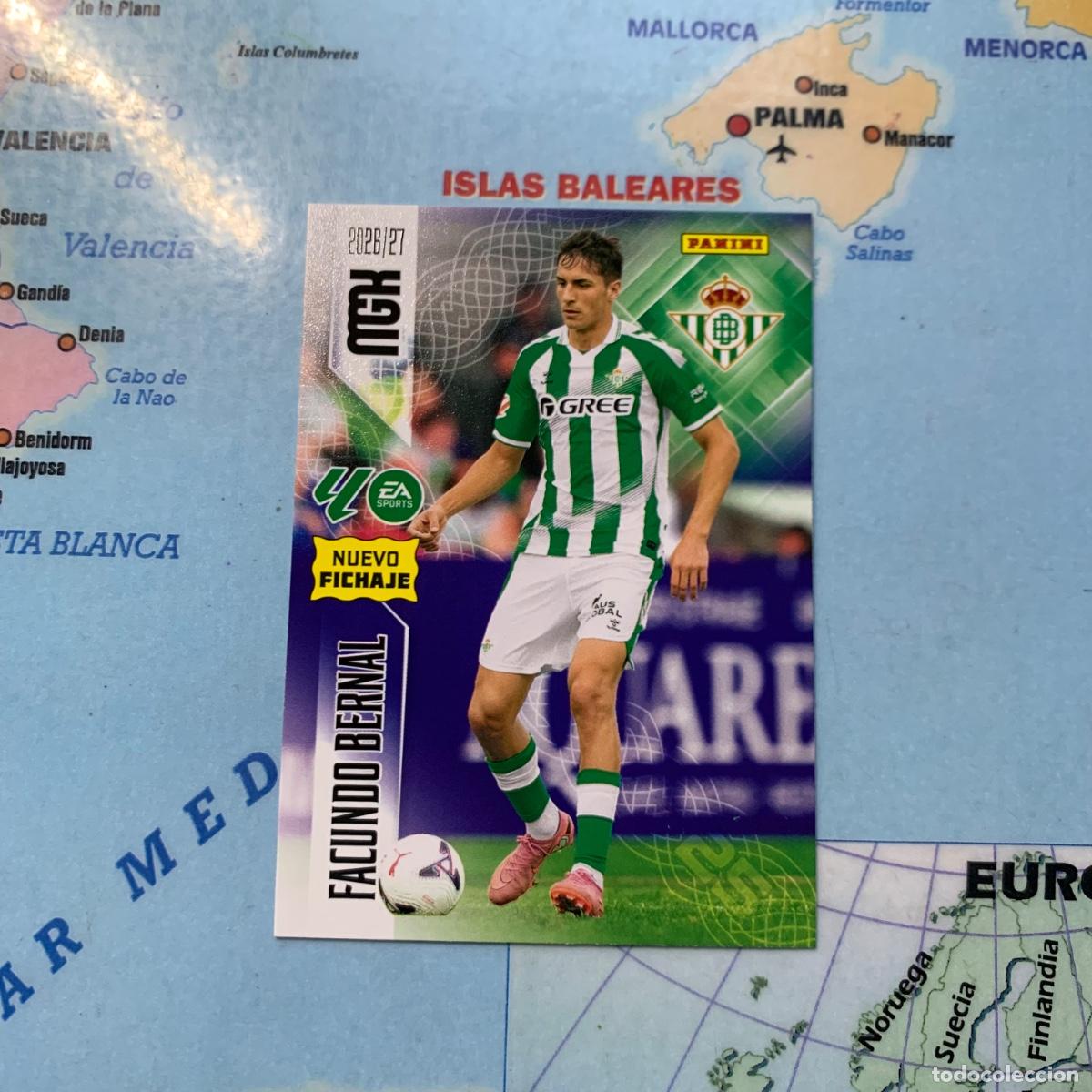 Cromos de f&uacute;tbol: Facundo Bernal nuevo fichaje n&uacute;mero 485 Del Betis megacracks 26-27 2026-2027