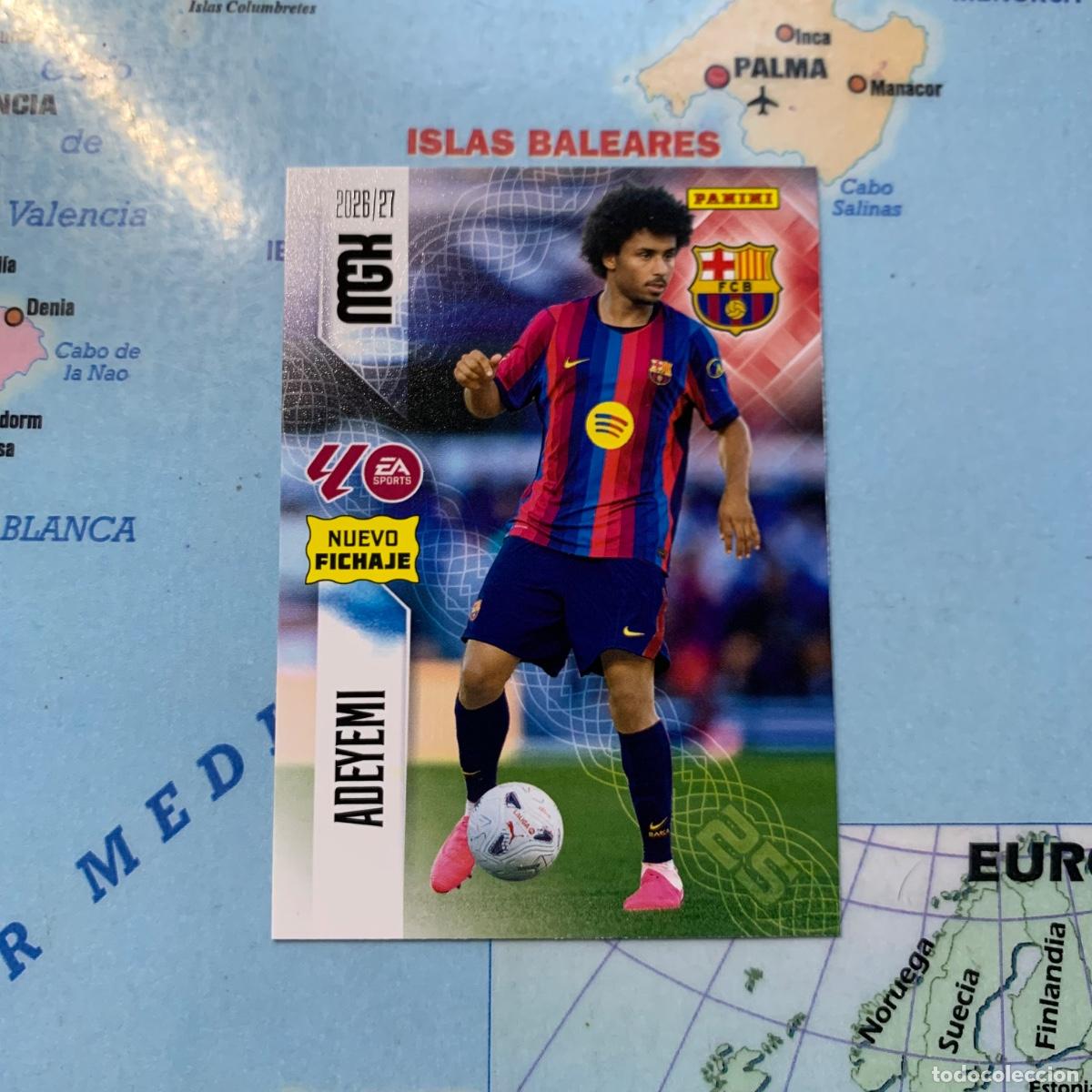 Cromos de f&uacute;tbol: Adeyemi nuevo fichaje n&uacute;mero 489 Del Barcelona megacracks 26-27 2026-2027