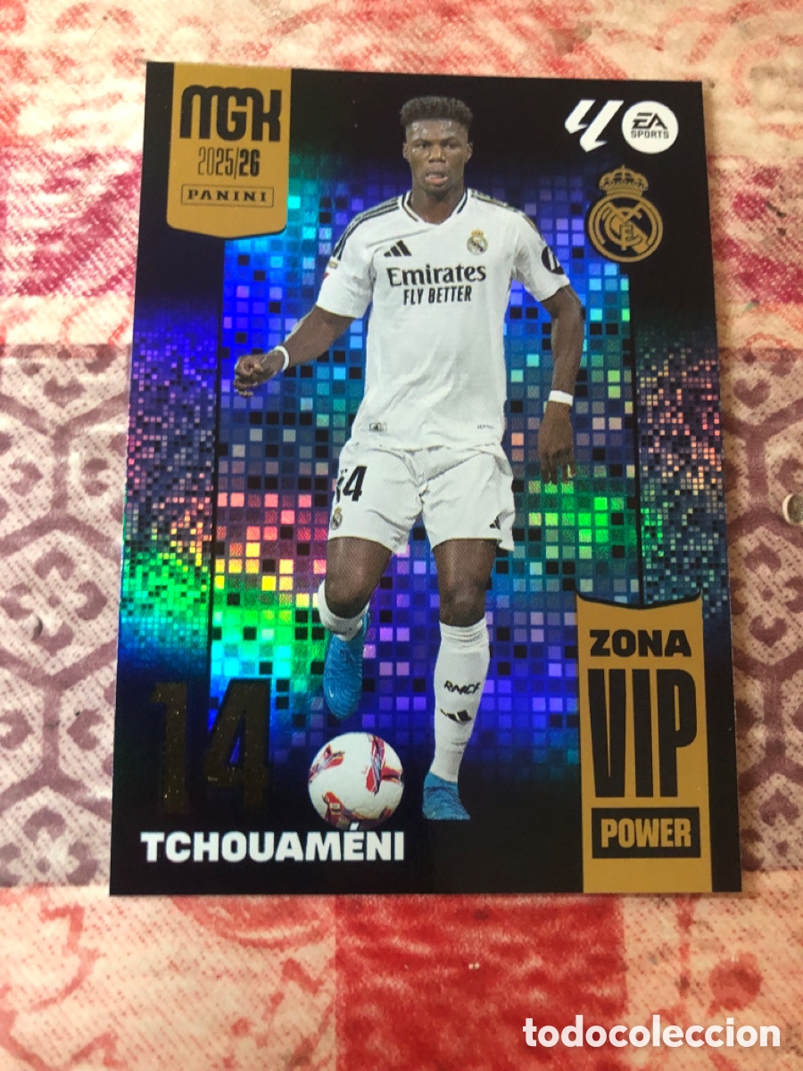 Cromos de f&uacute;tbol: P405 P 405 TCHOUAM&Eacute;NI REAL MADRID ZONA VIP POWER MEGACRACKS 2025 2026 25 26