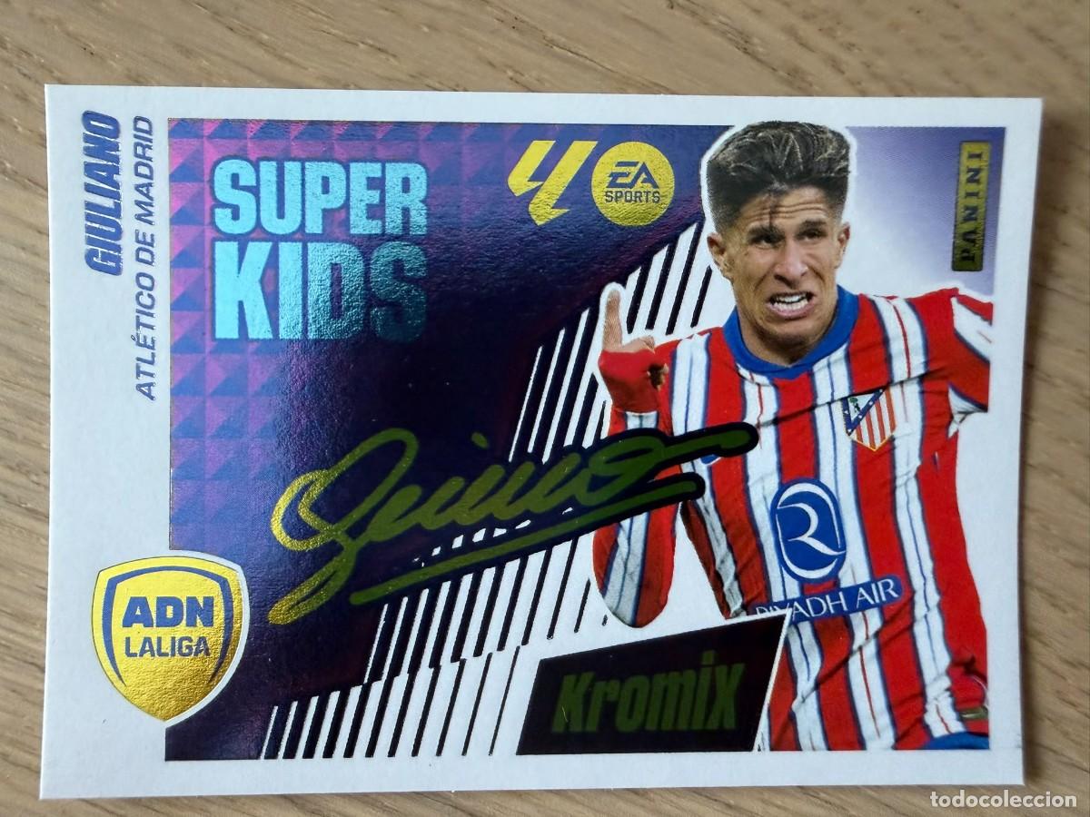 Cromos de f&uacute;tbol: 9 GIULIANO SUPER KIDS KROMIX AT MADRID 25 26 2025 2026 LIGA EA SPORTS COLECCIONES ESTE SIN PEGAR