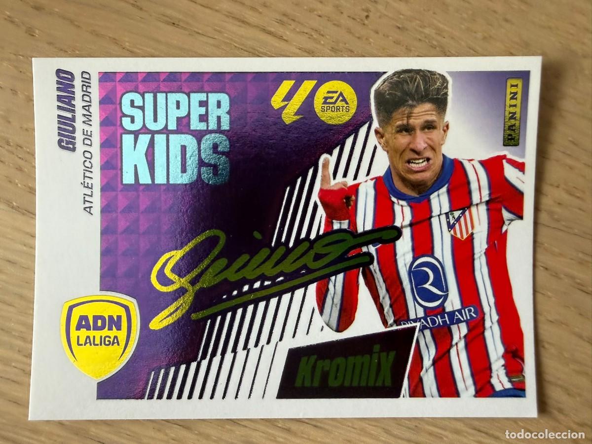 Cromos de f&uacute;tbol: 9 GIULIANO SUPER KIDS KROMIX AT MADRID 25 26 2025 2026 LIGA EA SPORTS COLECCIONES ESTE SIN PEGAR