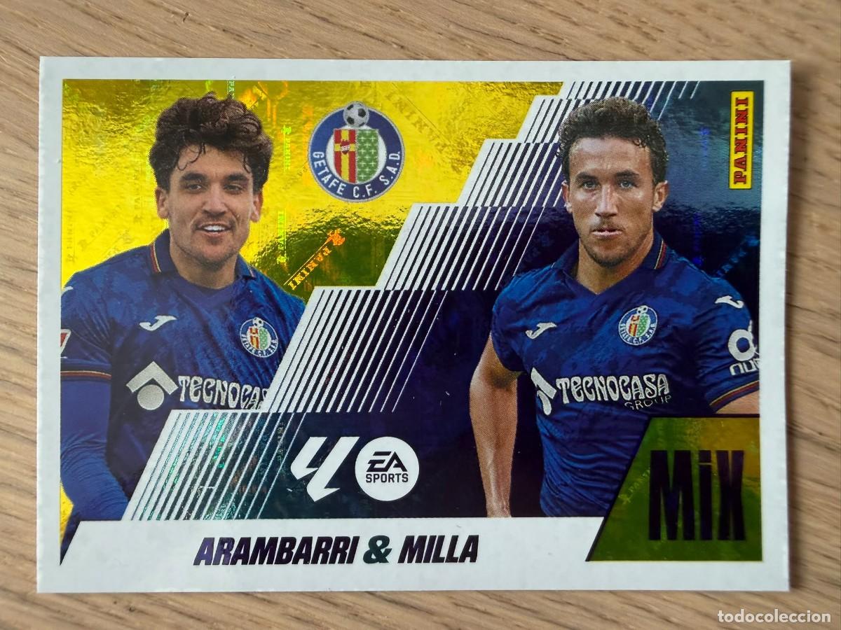 Cromos de f&uacute;tbol: 2 ARAMBARRI & MILLA MIX GETAFE 25 26 2025 2026 LIGA EA SPORTS COLECCIONES ESTE SIN PEGAR