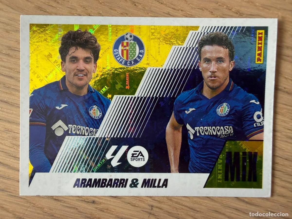 Cromos de f&uacute;tbol: 2 ARAMBARRI & MILLA MIX GETAFE 25 26 2025 2026 LIGA EA SPORTS COLECCIONES ESTE SIN PEGAR