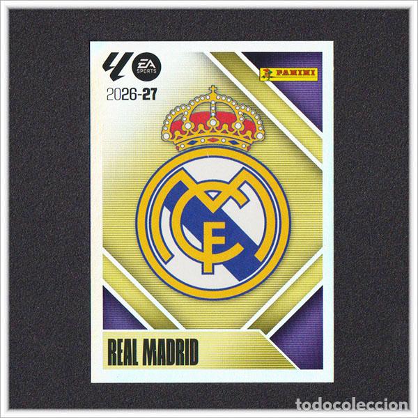 Cromos de f&uacute;tbol: LIGA ESTE 2026 2027 26 27 PANINI ESCUDO 1 REAL MADRID COLECCI&Oacute;N ALBUM 1&ordf; EDICI&Oacute;N