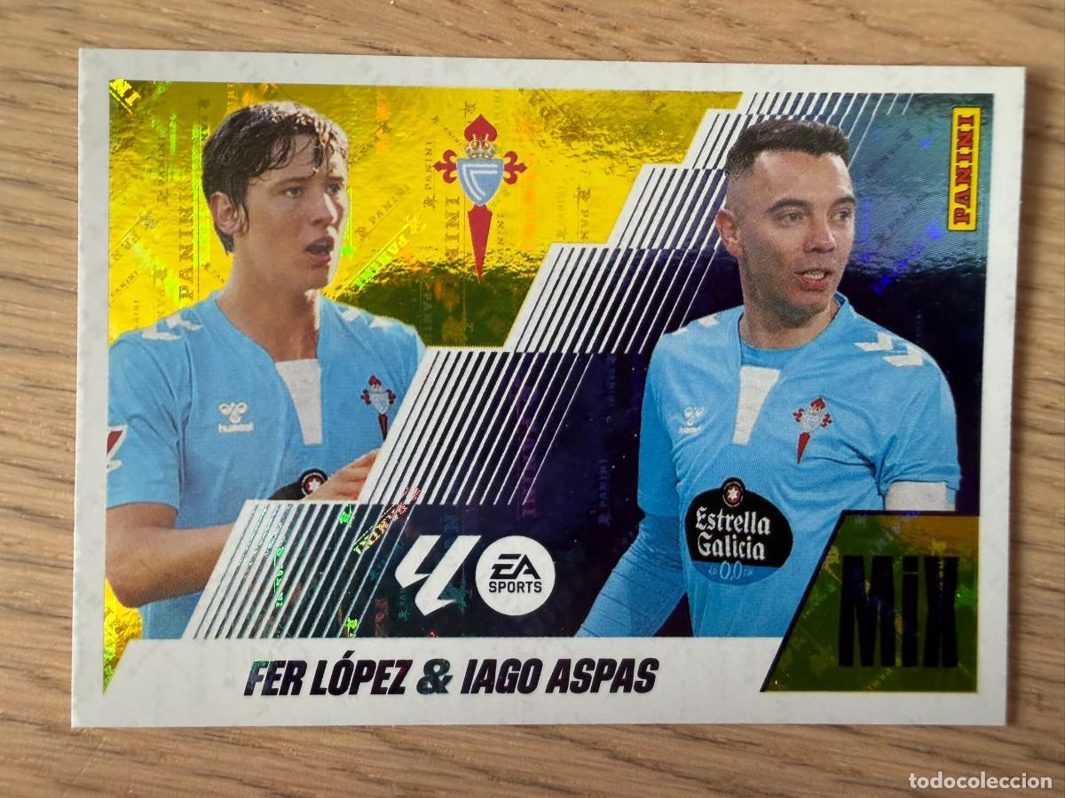 Cromos de f&uacute;tbol: 8 FER LOPEZ & IAGO ASPAS MIX CELTA VIGO 25 26 2025 2026 LIGA EA SPORTS COLECCIONES ESTE SIN PEGAR