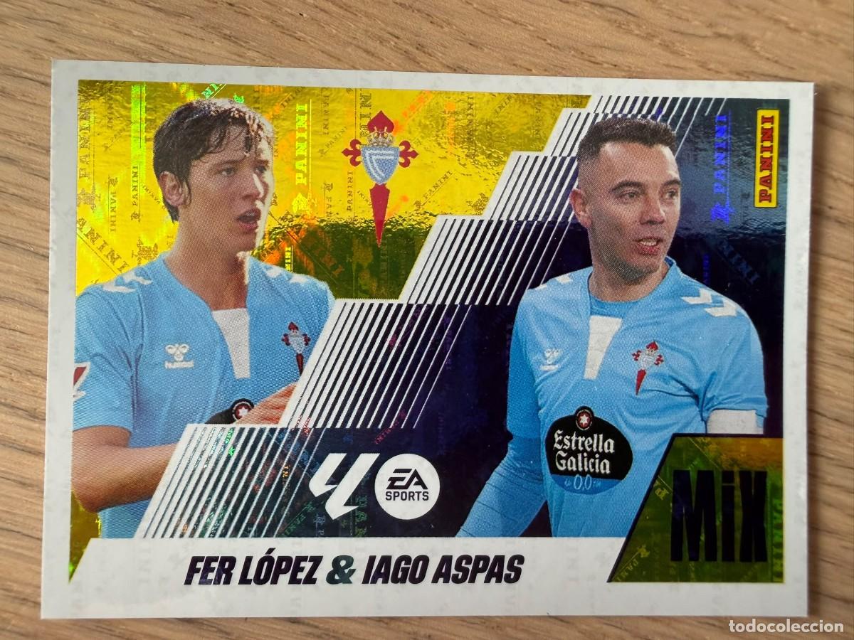 Cromos de f&uacute;tbol: 8 FER LOPEZ & IAGO ASPAS MIX CELTA VIGO 25 26 2025 2026 LIGA EA SPORTS COLECCIONES ESTE SIN PEGAR