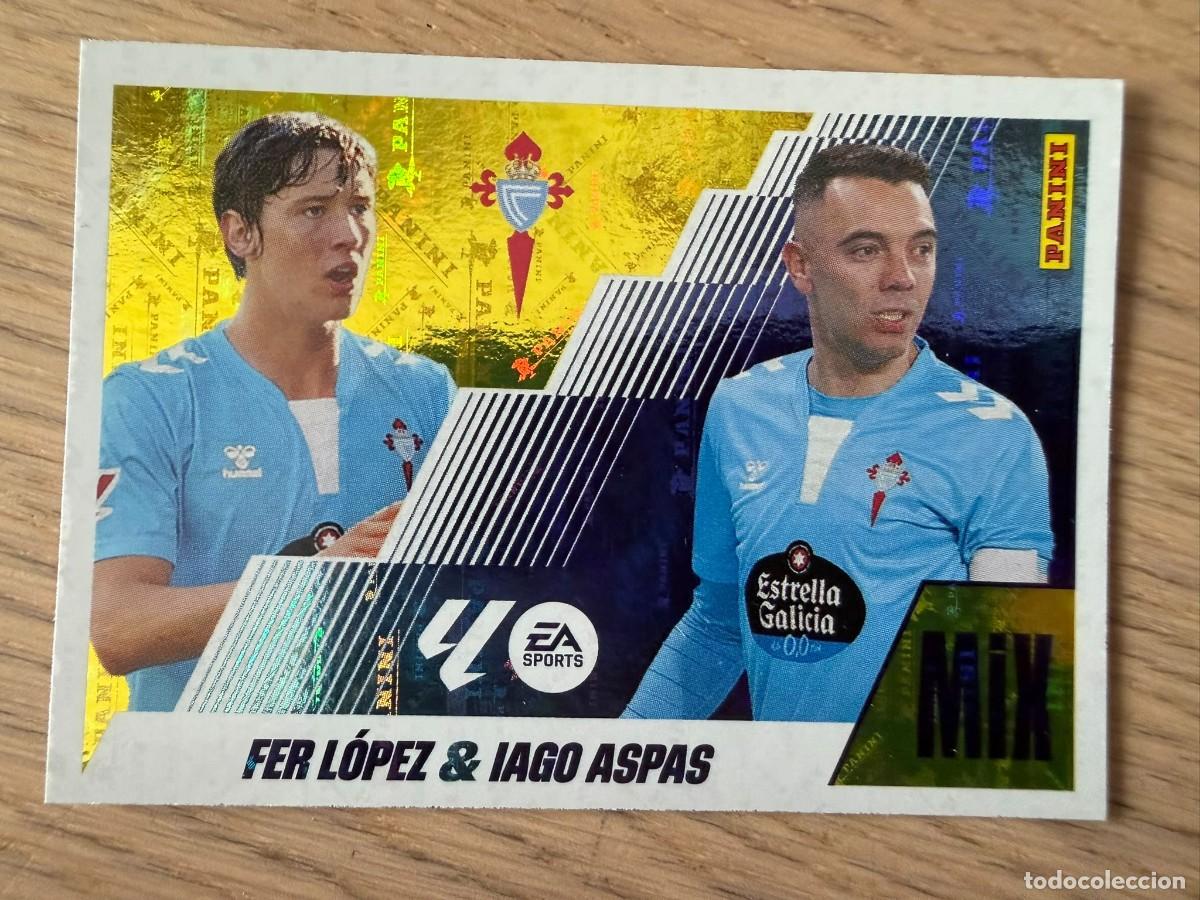 Cromos de f&uacute;tbol: 8 FER LOPEZ & IAGO ASPAS MIX CELTA VIGO 25 26 2025 2026 LIGA EA SPORTS COLECCIONES ESTE SIN PEGAR