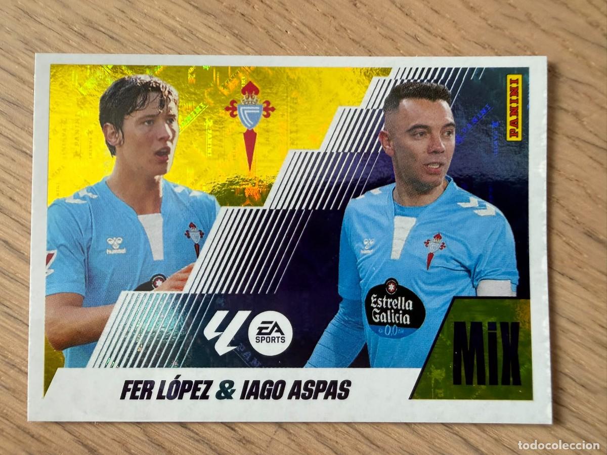 Cromos de f&uacute;tbol: 8 FER LOPEZ & IAGO ASPAS MIX CELTA VIGO 25 26 2025 2026 LIGA EA SPORTS COLECCIONES ESTE SIN PEGAR