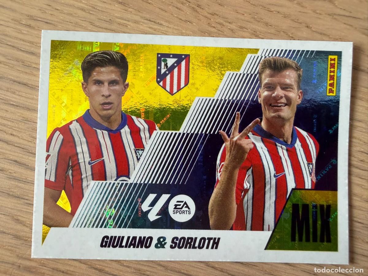 Cromos de f&uacute;tbol: 9 GIULIANO & SORLOTH MIX ATLETICO MADRID 25 26 2025 2026 LIGA EA SPORTS COLECCIONES ESTE SIN PEGAR