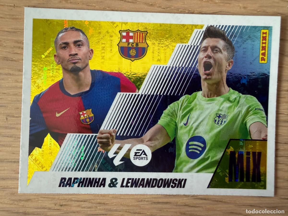 Fu&szlig;ball-Sticker: 21 RAPHINHA & LEWANDOWSKI MIX BARCELONA 25 26 2025 2026 LIGA EA SPORTS COLECCIONES ESTE SIN PEGAR