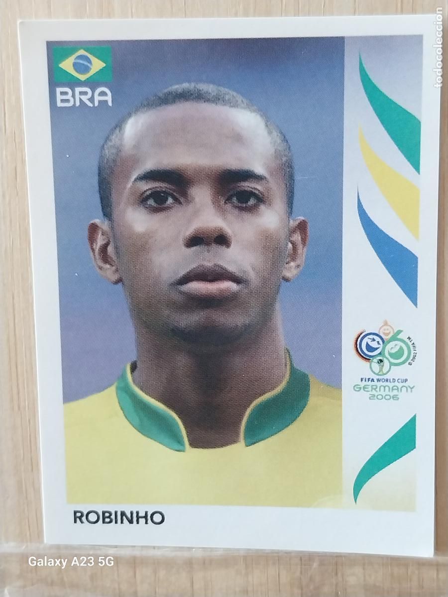 Cromos de f&uacute;tbol: ROBINHO 395 BRASIL *** GERMANY 2006 PANINI CROMO ORIGINAL SIN PEGAR NUNCA