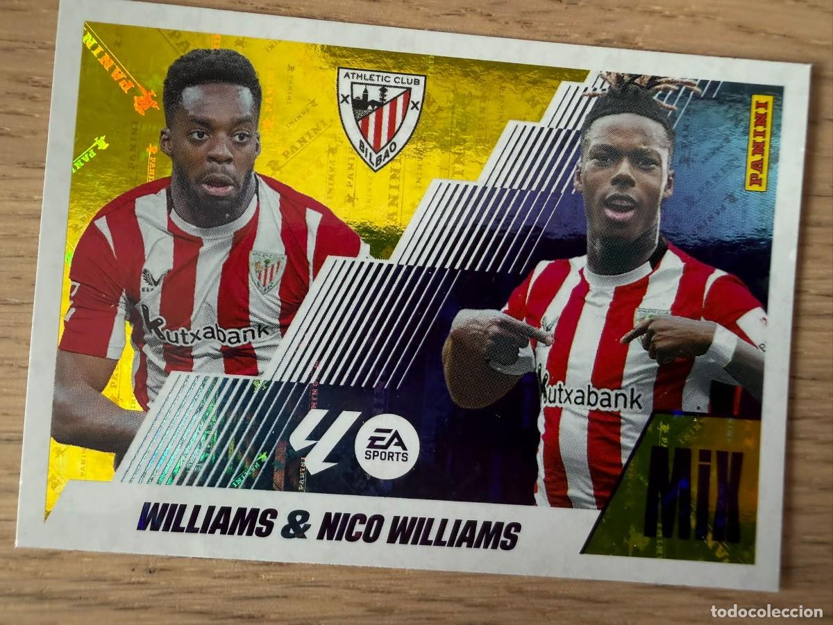 Cromos de f&uacute;tbol: 23 WILLIAMS & NICO MIX ATHLETIC BILBAO 25 26 2025 2026 LIGA EA SPORTS COLECCIONES ESTE SIN PEGAR