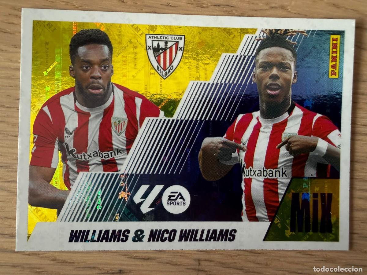 Cromos de f&uacute;tbol: 23 WILLIAMS & NICO MIX ATHLETIC BILBAO 25 26 2025 2026 LIGA EA SPORTS COLECCIONES ESTE SIN PEGAR