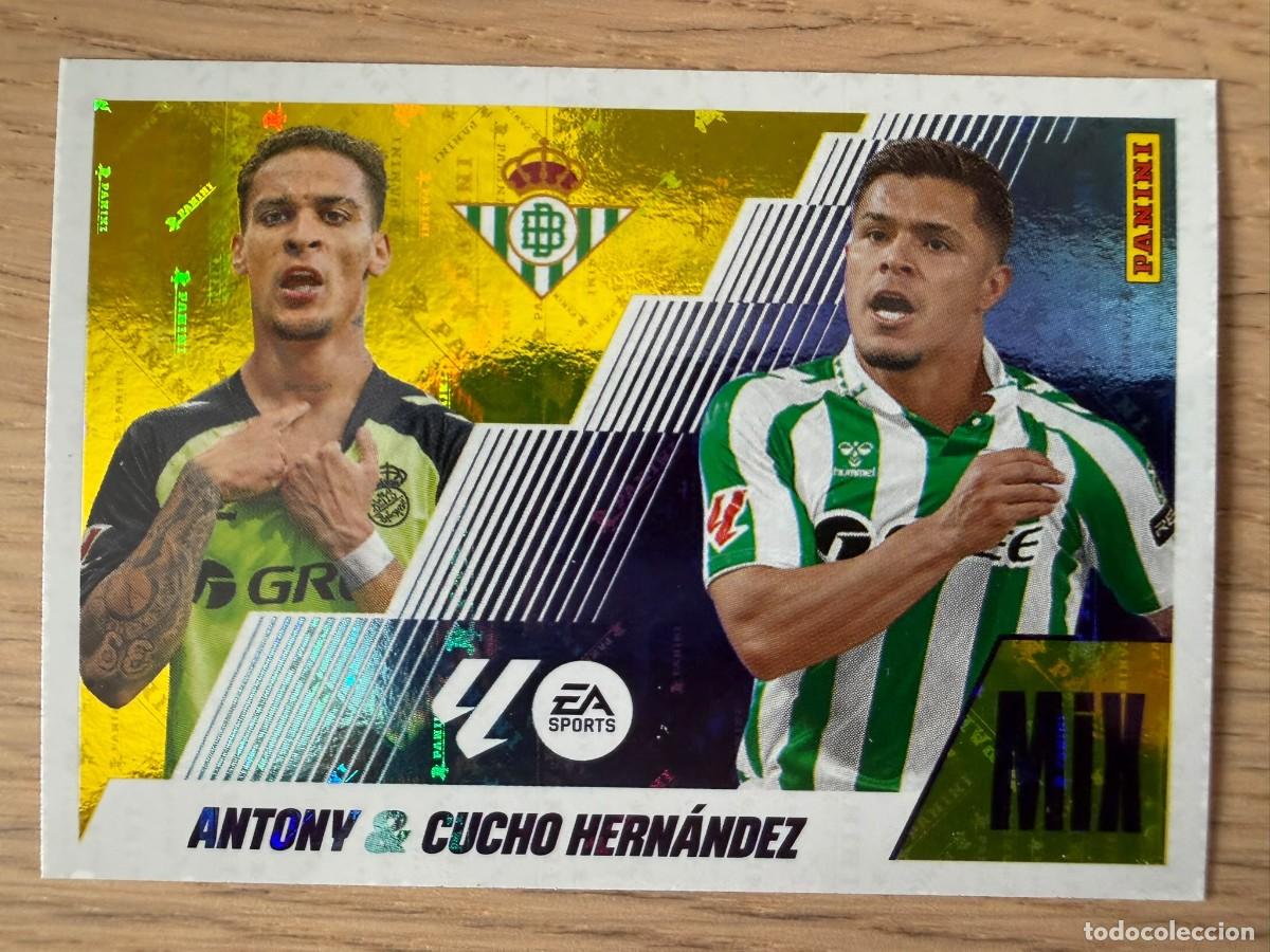 Cromos de f&uacute;tbol: 15 BIS ANTONY & CUCHO MIX REAL BETIS 25 26 2025 2026 LIGA EA SPORTS COLECCIONES ESTE SIN PEGAR