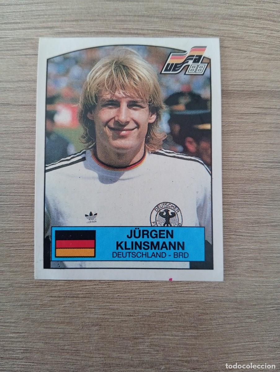 Cromos de f&uacute;tbol: JURGEN KLINSMANN 71 ALEMANIA EUROCOPA EURO 1988 88 ALEMANIA NUNCA PEGADO SIN PEGAR